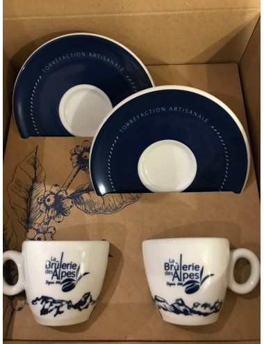 coffret tasse à expresso bleu