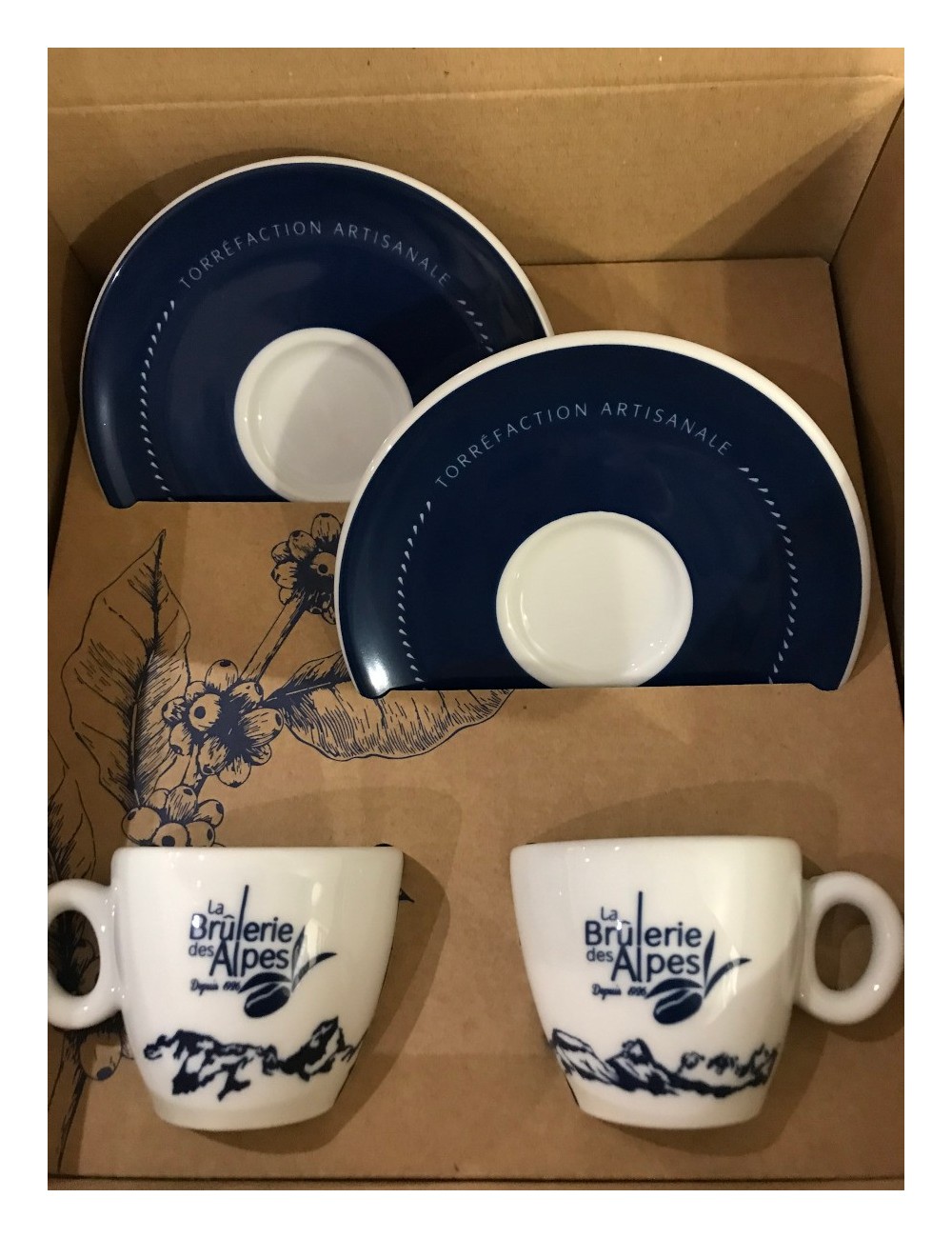 coffret tasse à expresso bleu coffret tasse à expresso bleu